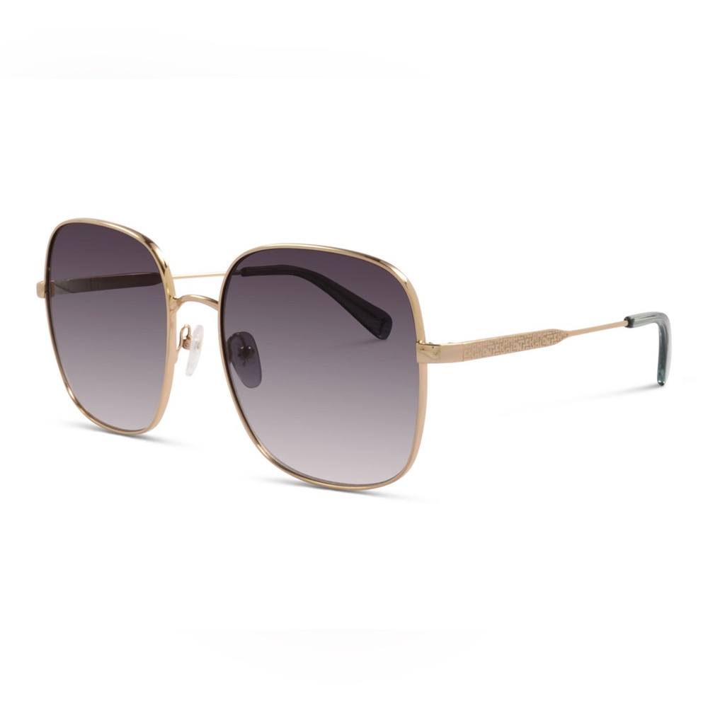 LONGCHAMP GOLD SQUARE OVERSIZED SUNGLASSES LIKE NEW